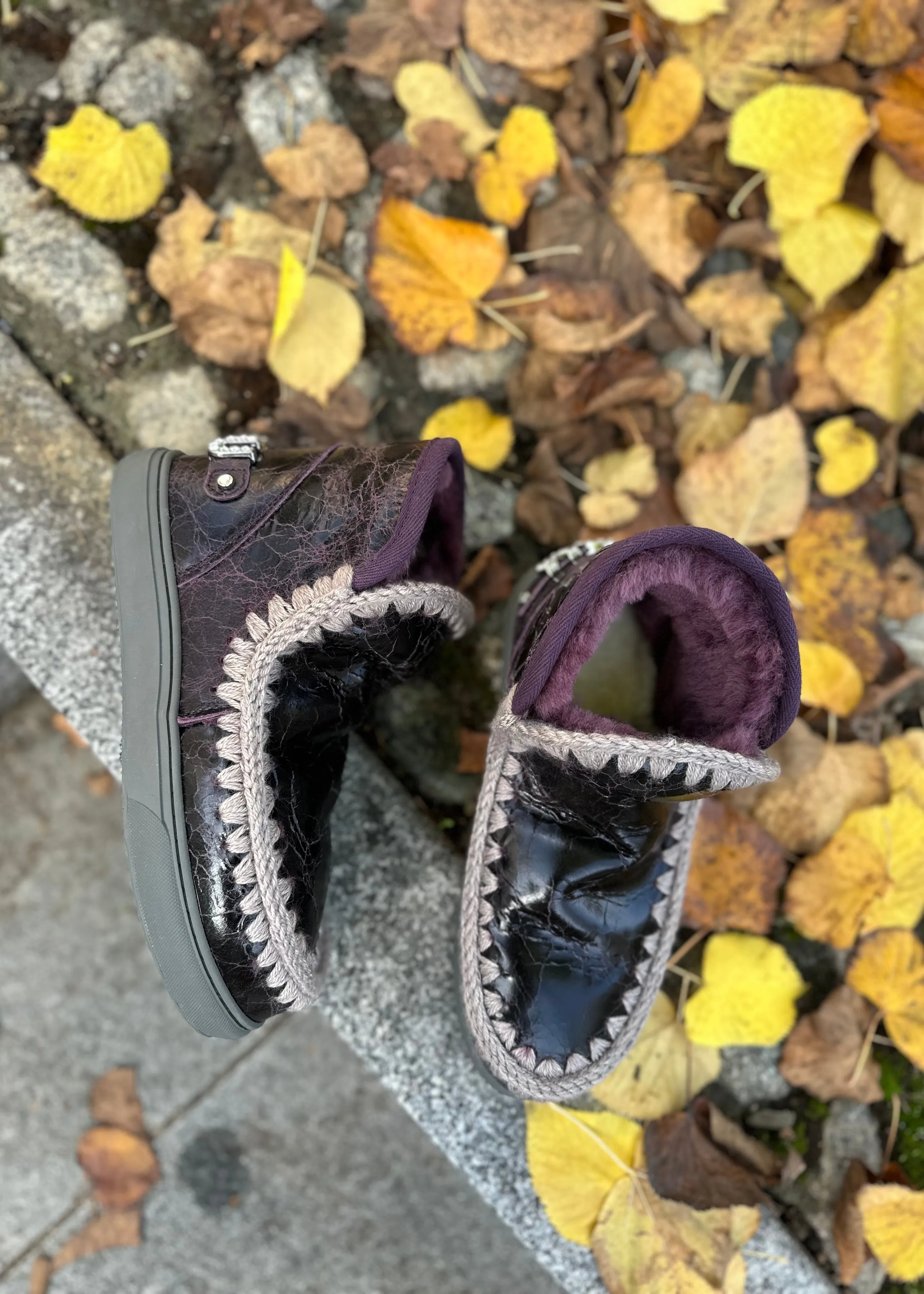 Boots Mou Eskimo sneaker Violet/logo strass