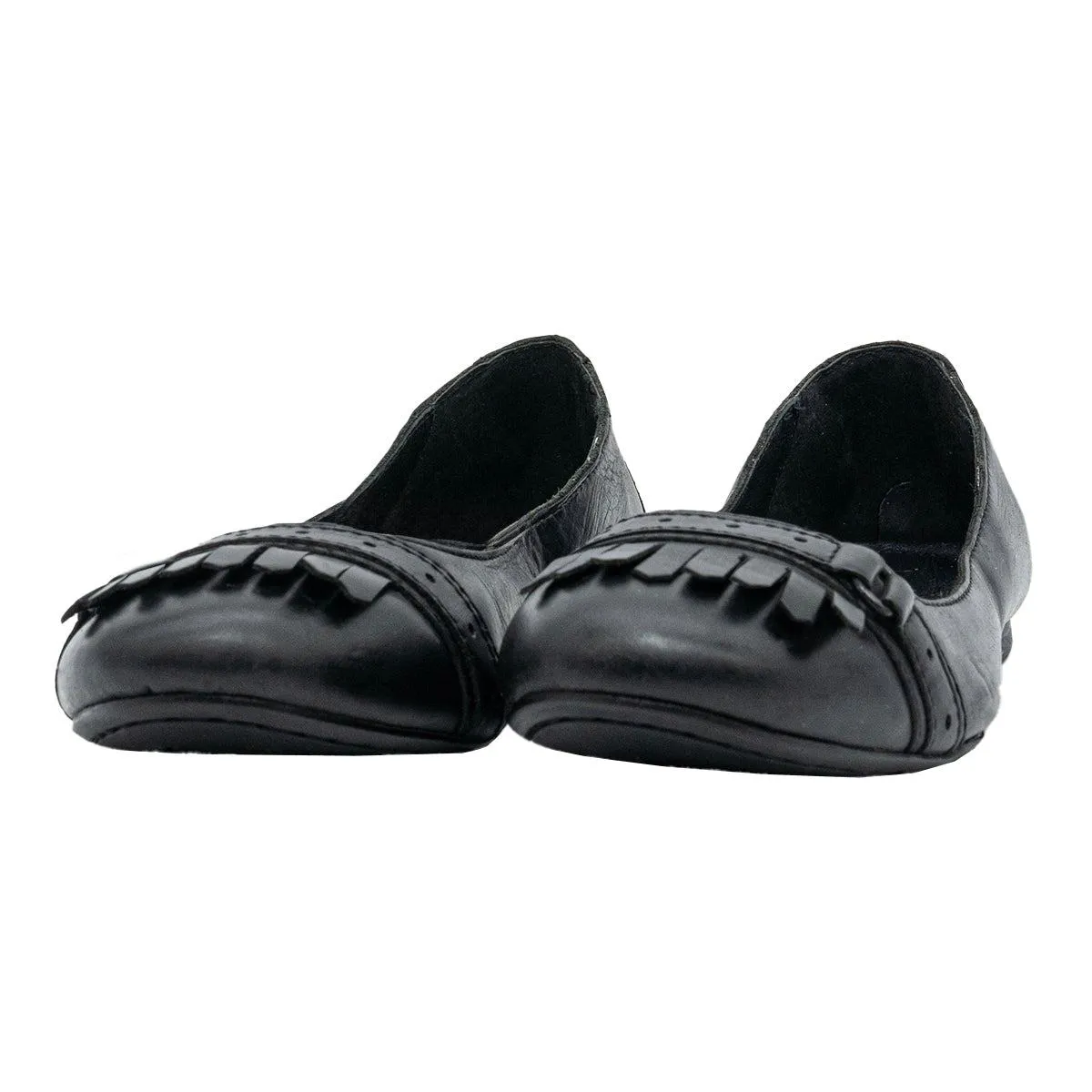 Born Halia Ballerinas Leather Black Colour For Women