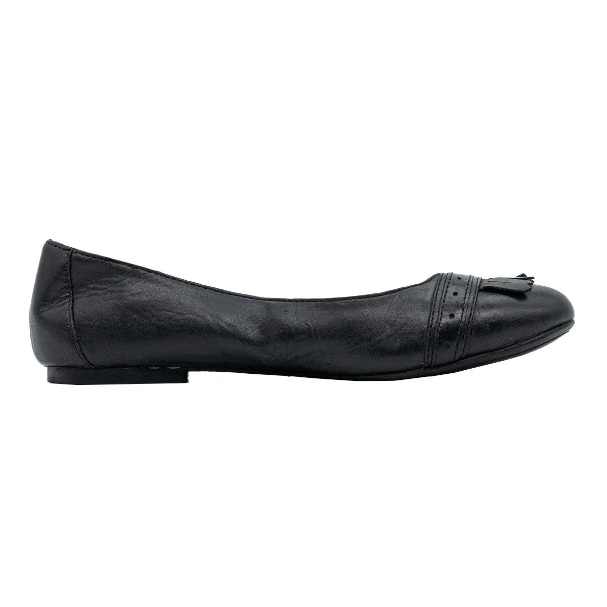 Born Halia Ballerinas Leather Black Colour For Women