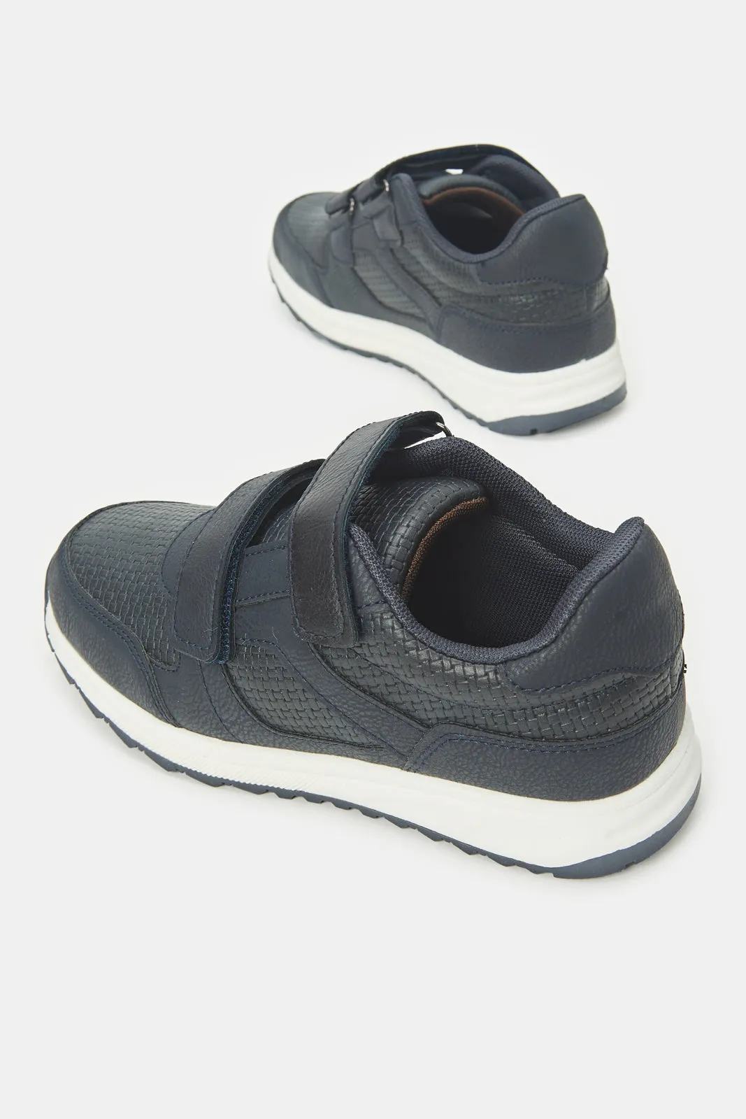 Boys  Navy Material Block Sneaker