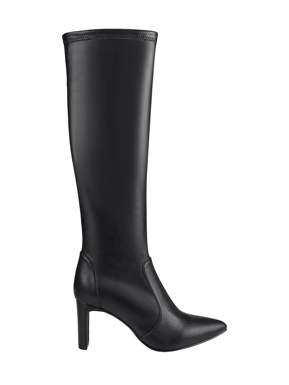 Bradley Knee High Boots - Black Stretch