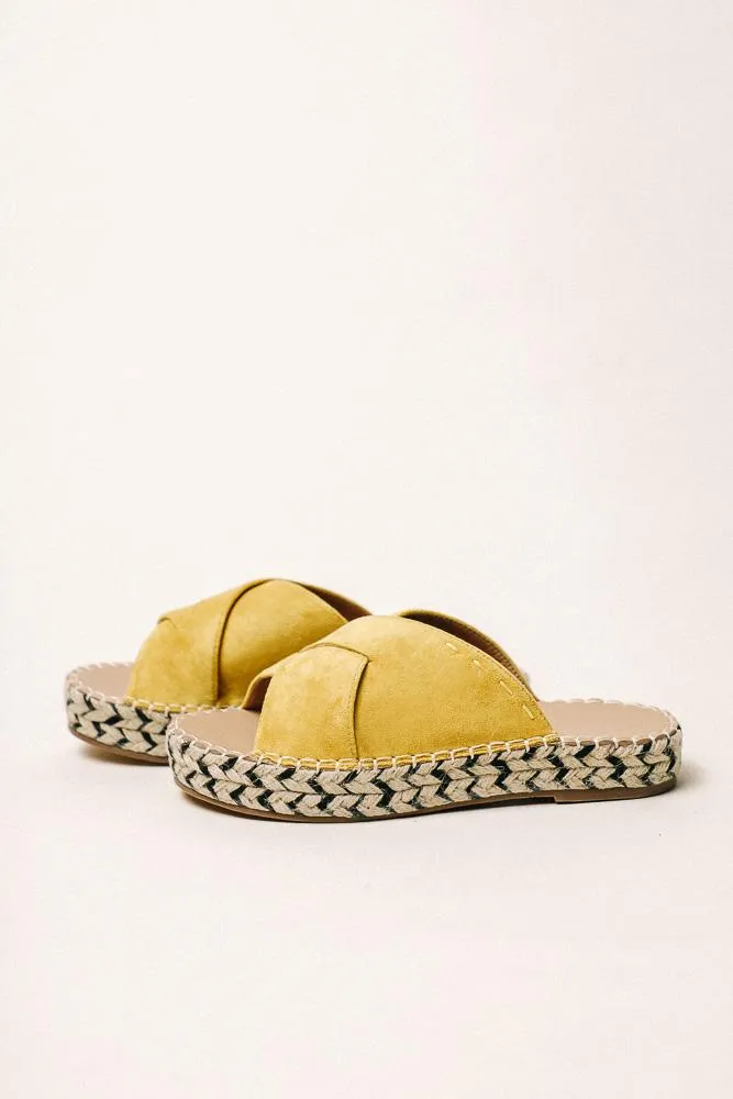 Bridget Platform Sandals in Yellow - FINAL SALE