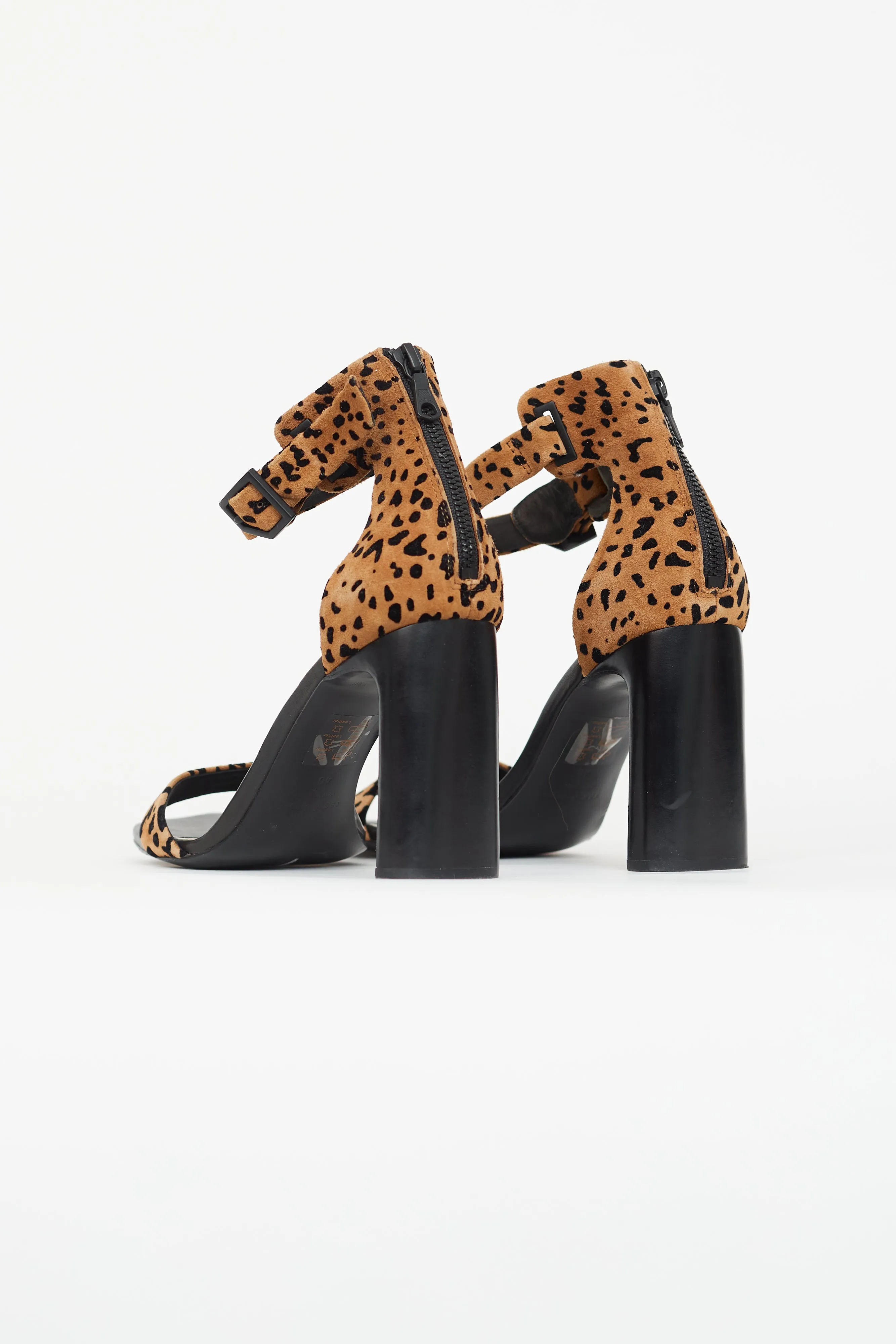 Brown & Black Print Ellis Heeled Sandal