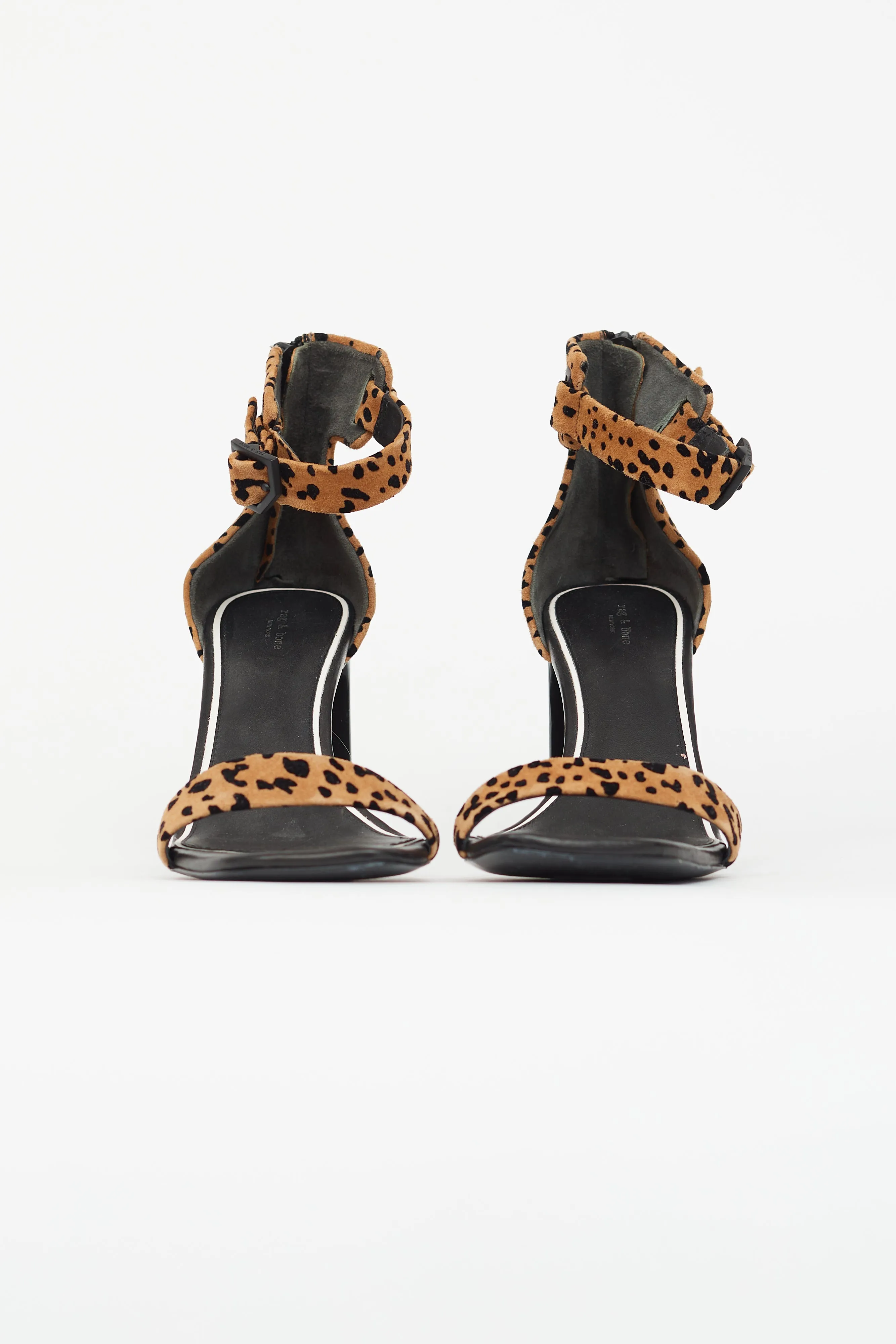 Brown & Black Print Ellis Heeled Sandal