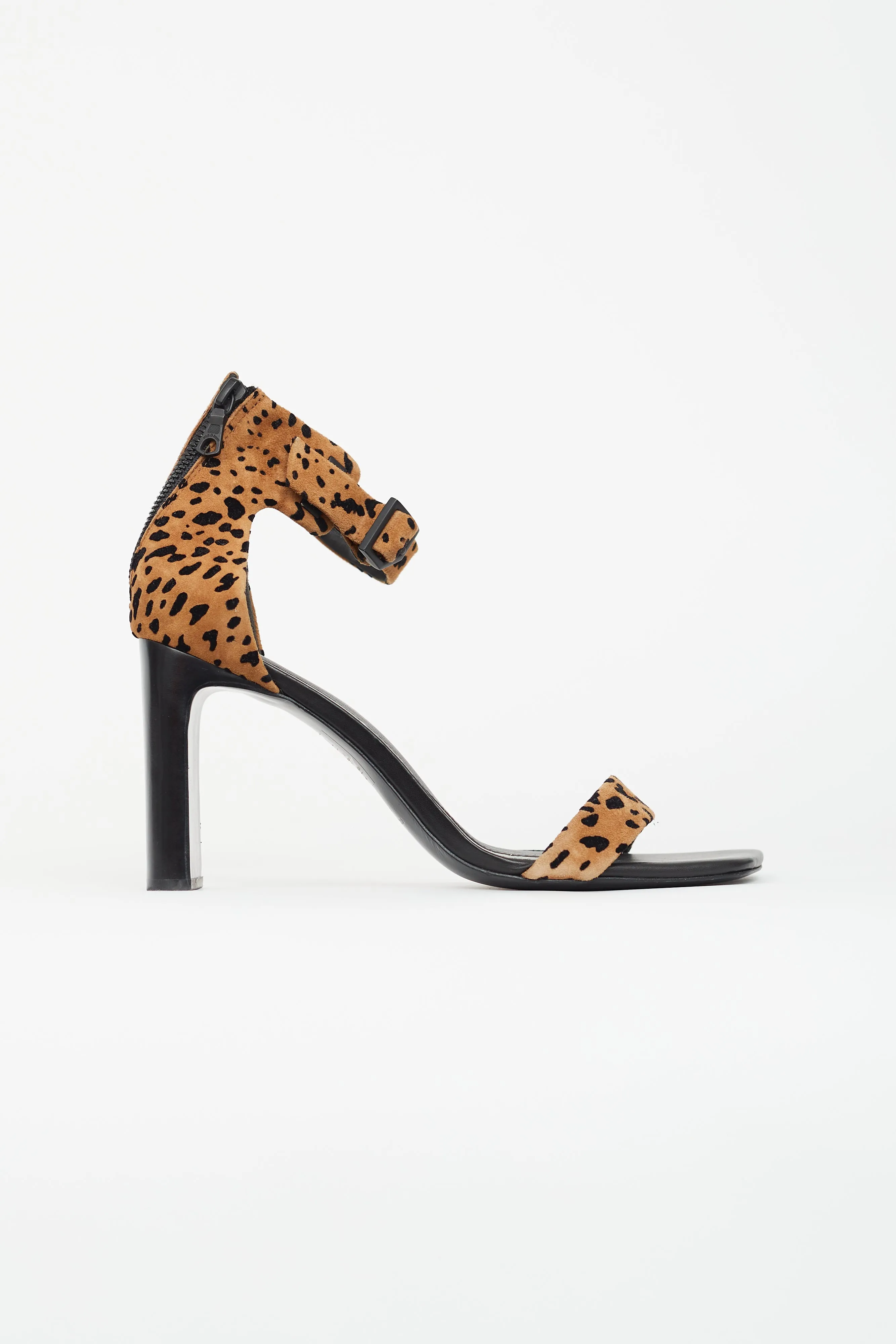 Brown & Black Print Ellis Heeled Sandal