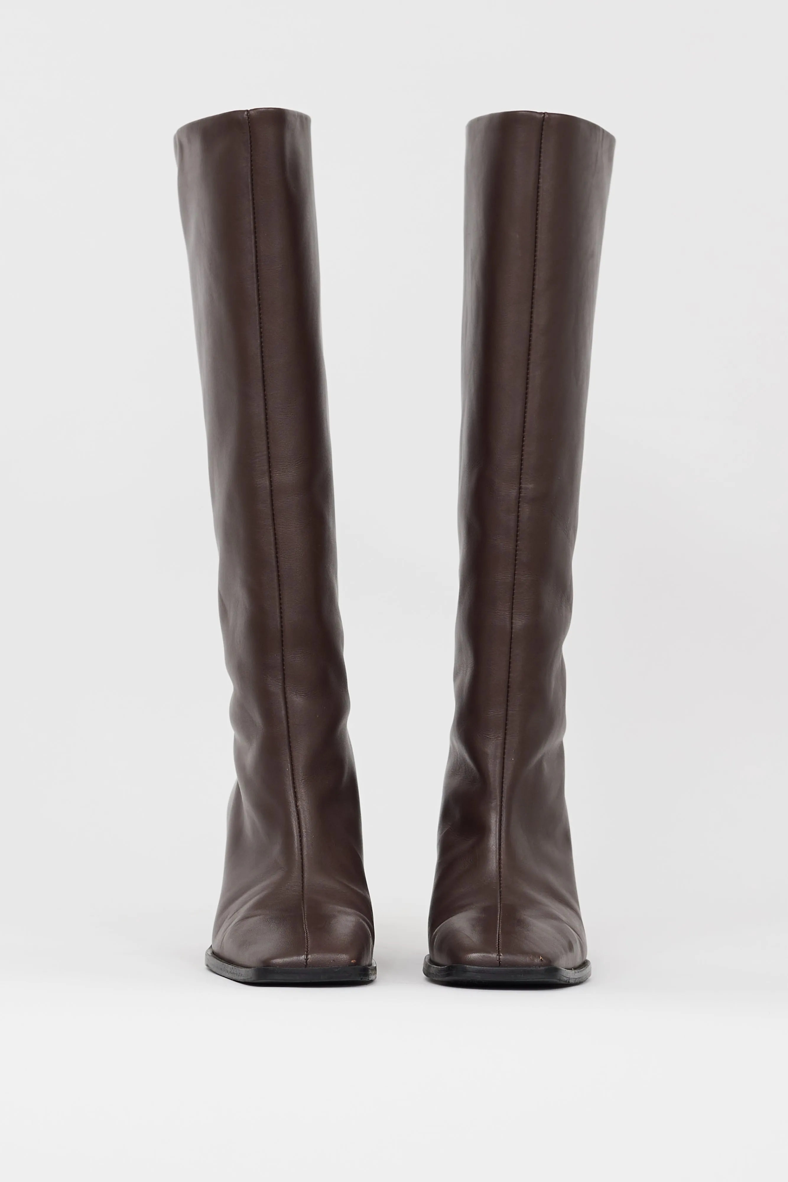 Brown Leather Knee High Lorca Boot