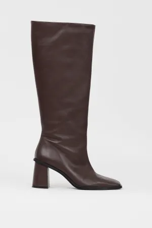 Brown Leather Knee High Lorca Boot