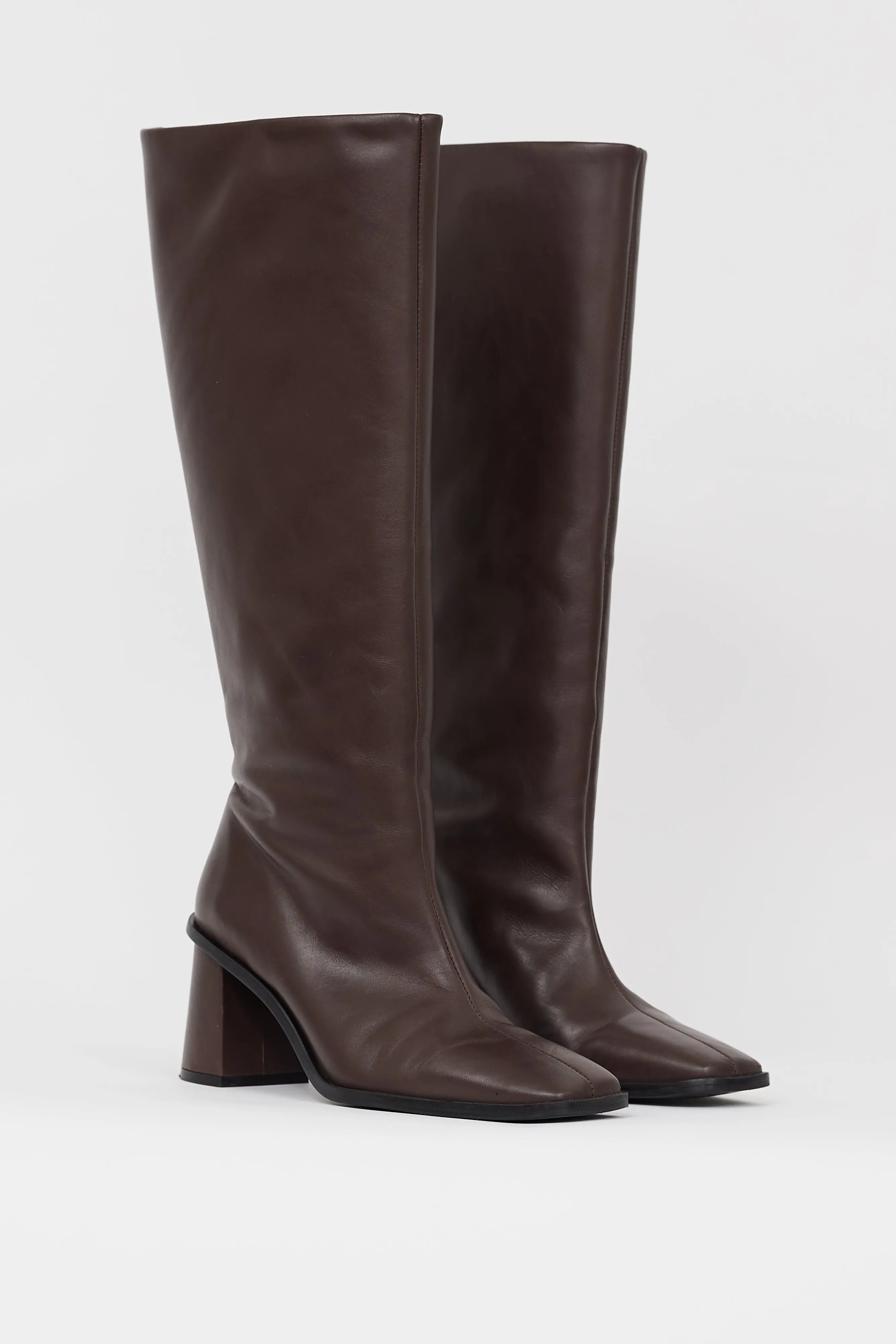 Brown Leather Knee High Lorca Boot