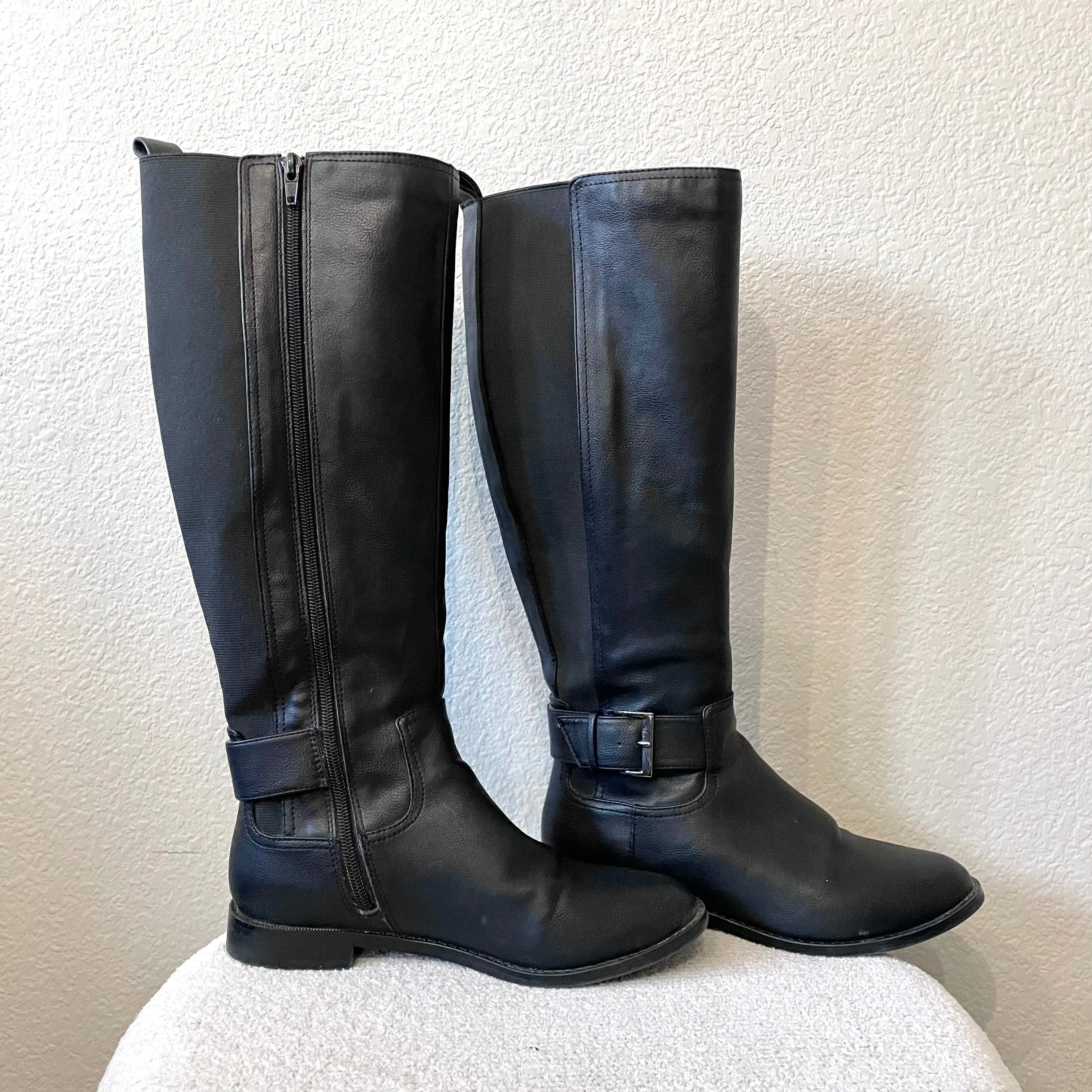 Buckle Knee High Boots