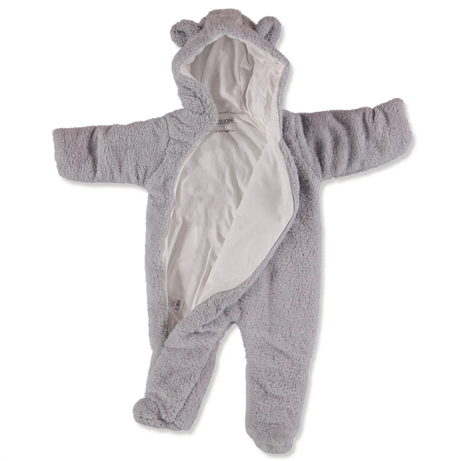 Cassiope Newborn Welsoft Footed Jumpsuit - Grey