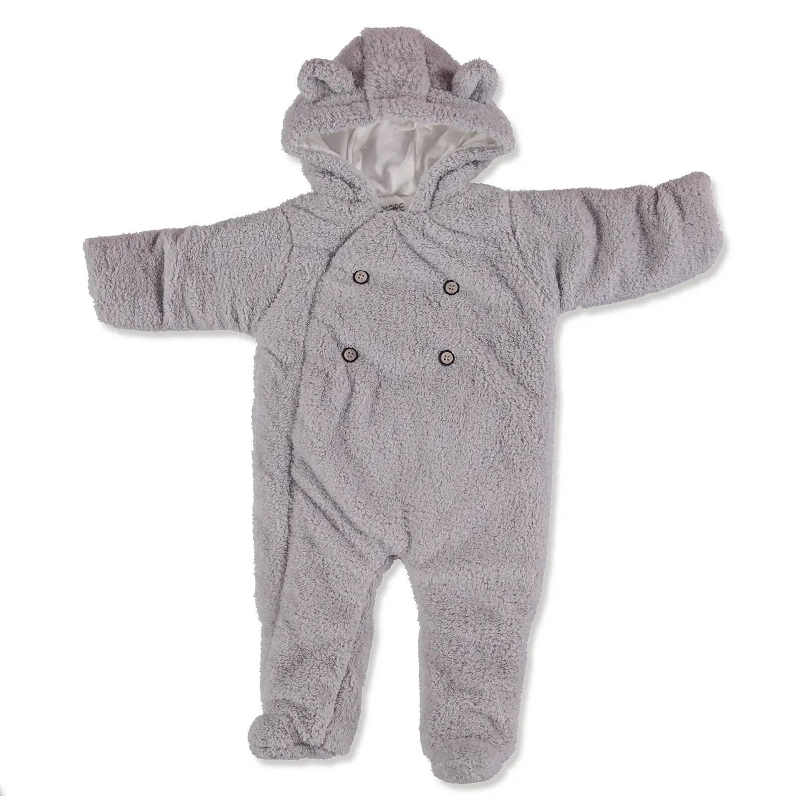 Cassiope Newborn Welsoft Footed Jumpsuit - Grey