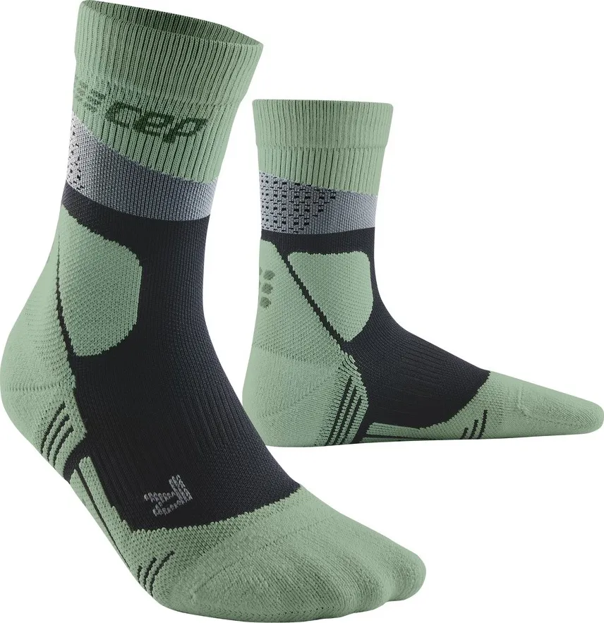 CEP Men&#x27;s Cep Max Cushion Socks Hiking Mid Cut Grey/Mint | Buy CEP Men&#x27;s Cep Max Cushion Socks Hiking Mid Cut Grey/Mint here | Outnorth