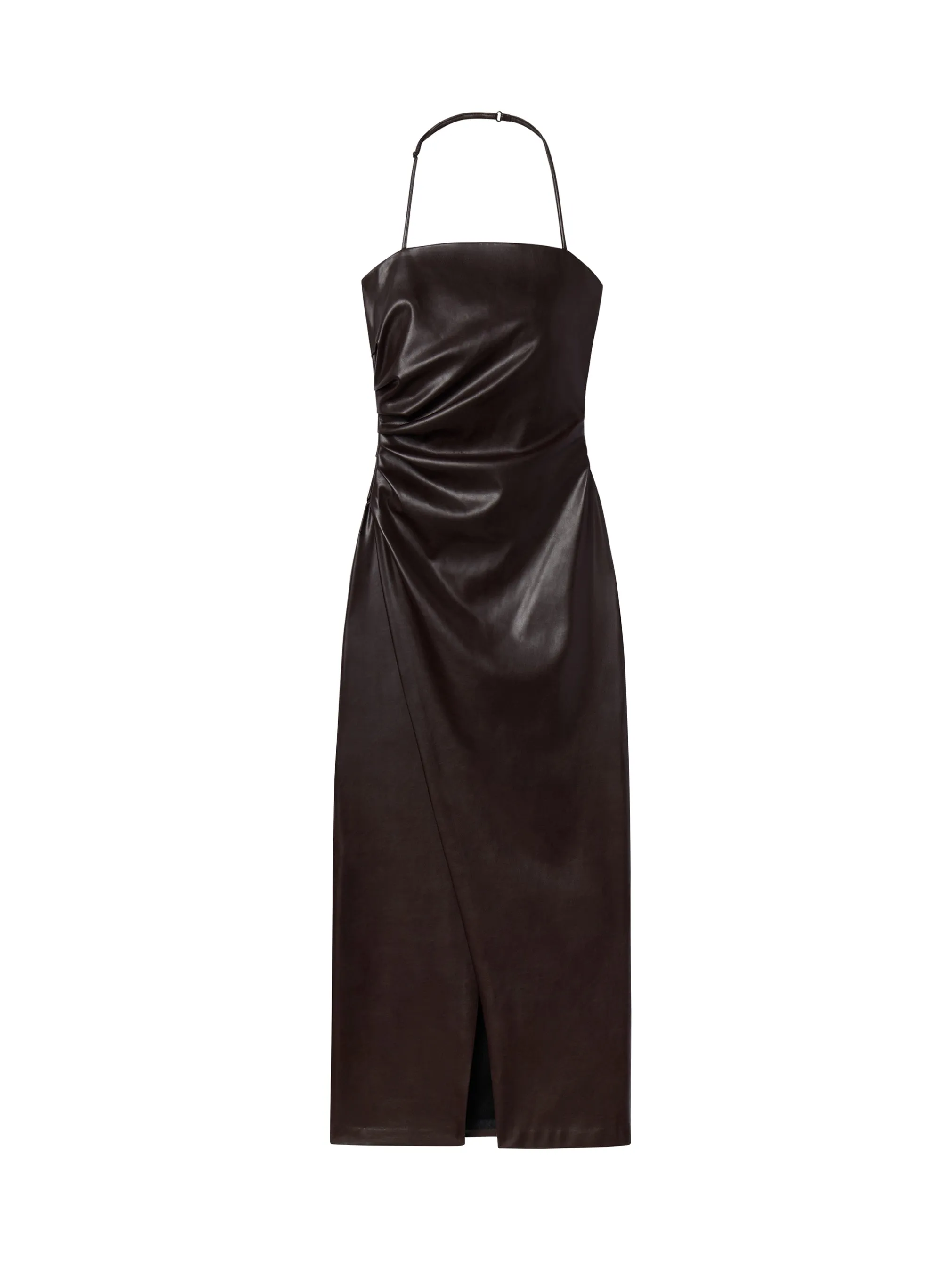 Charlotte Vegan Leather Midi Dress