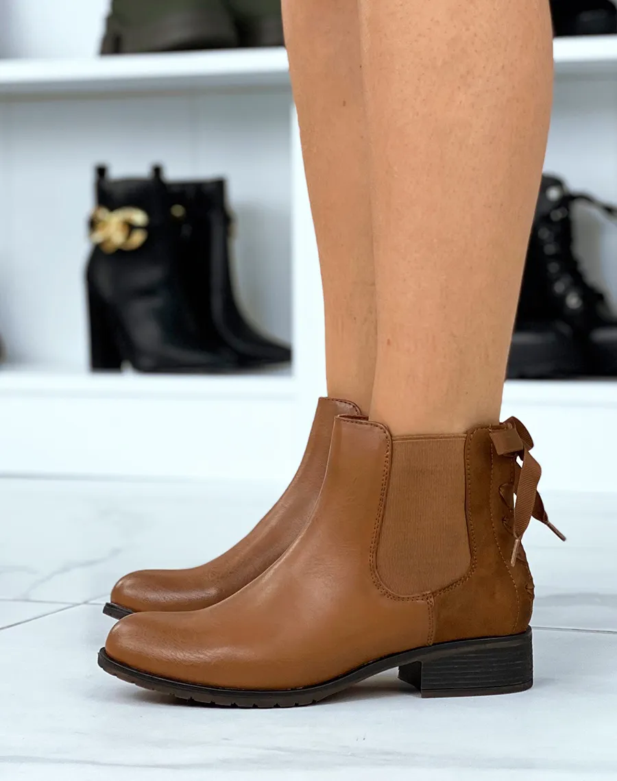 Chelsea boots camels à noeud