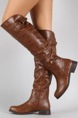 Classic Round Toe Riding Over-The-Knee Boots