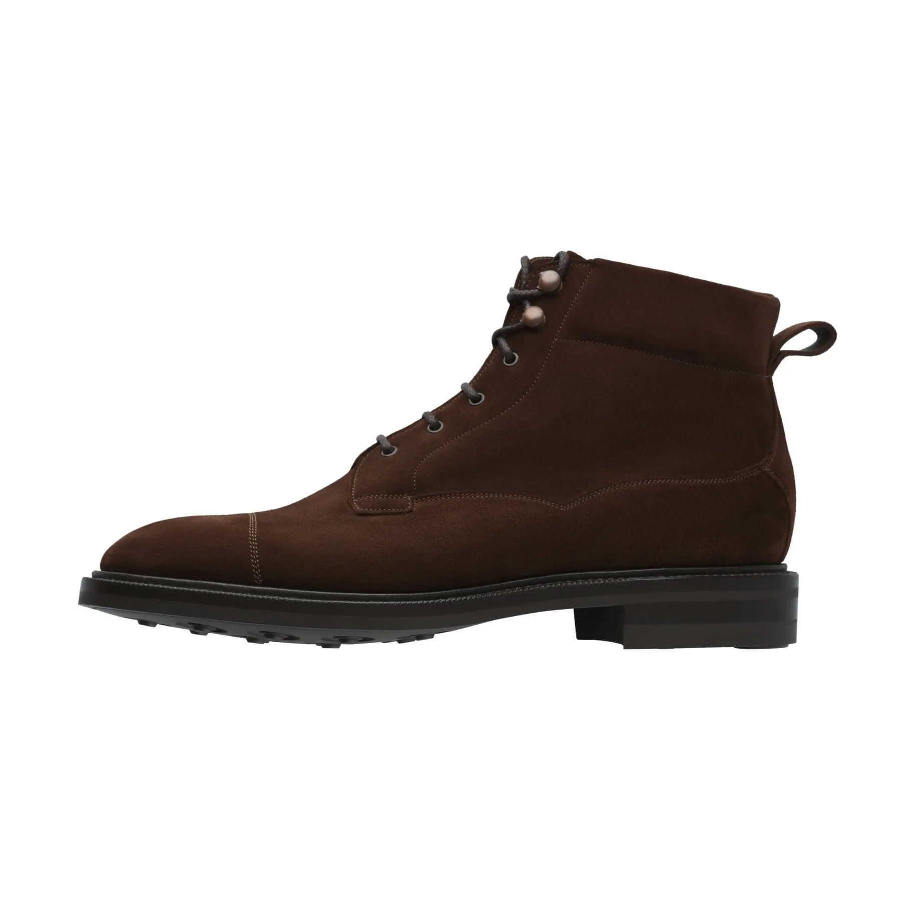 «Connemara» Suede Hiking Boots in Dark Brown