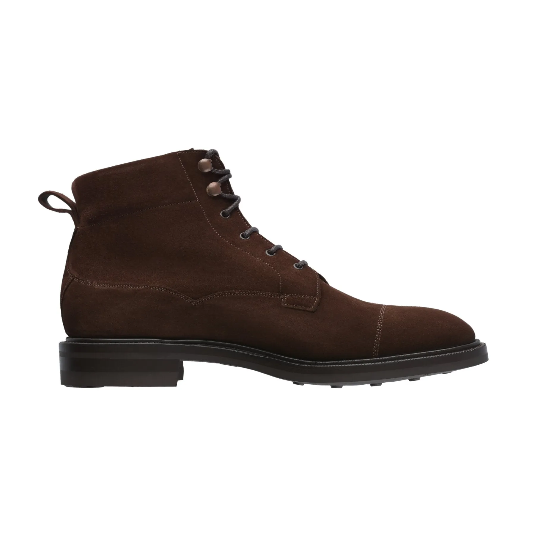 «Connemara» Suede Hiking Boots in Dark Brown