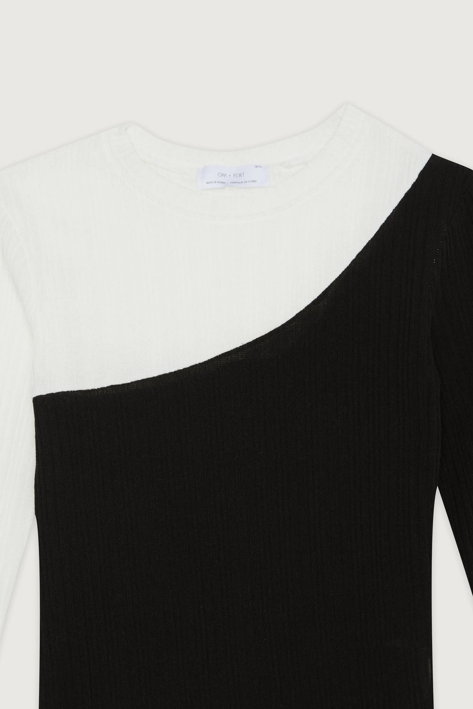 CONTRAST LONG SLEEVE TOP