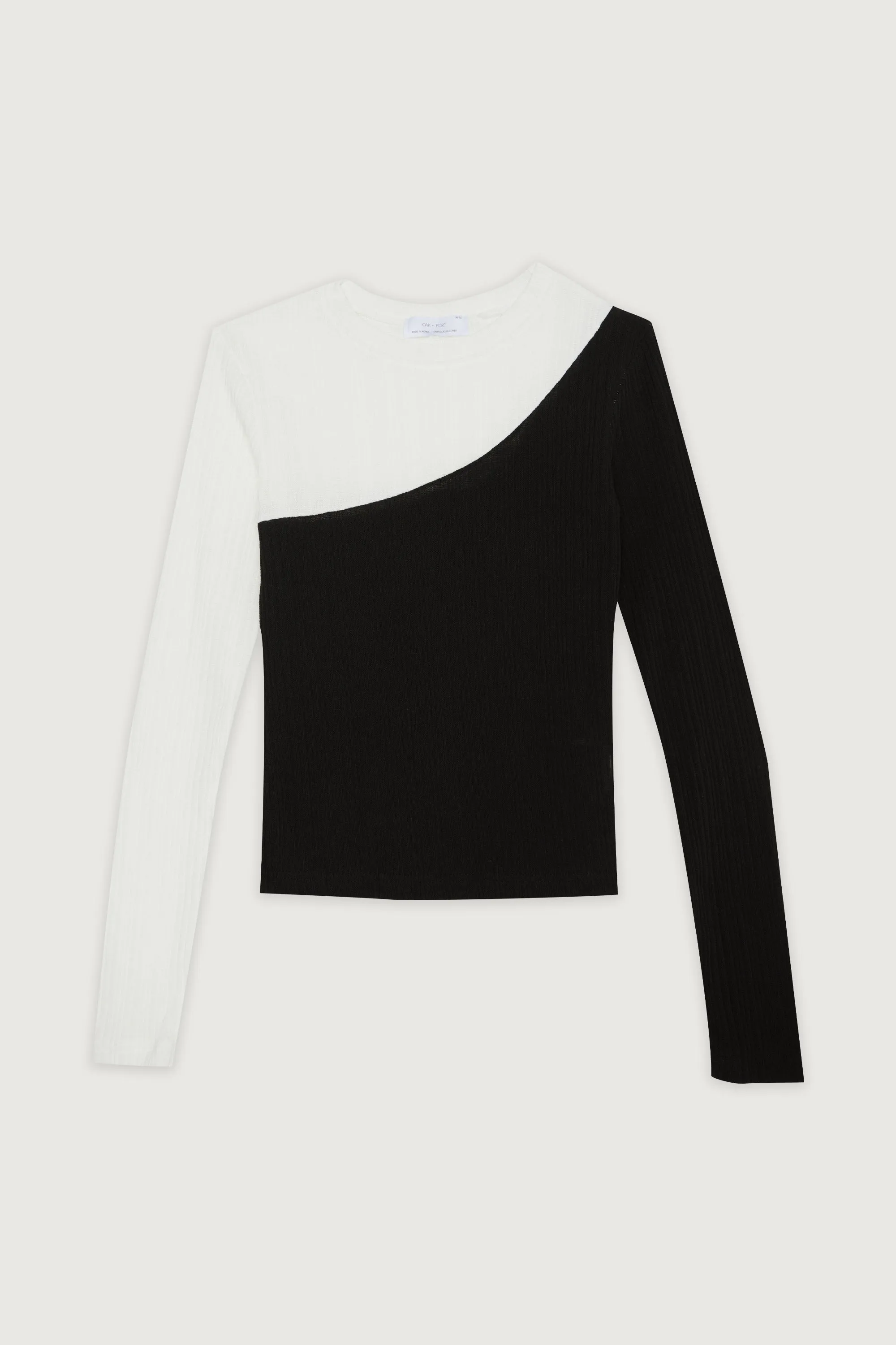 CONTRAST LONG SLEEVE TOP