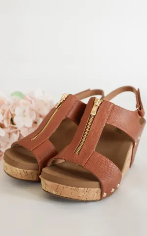 CORKYS Zip It Good Sandals - Cognac - Final Sale