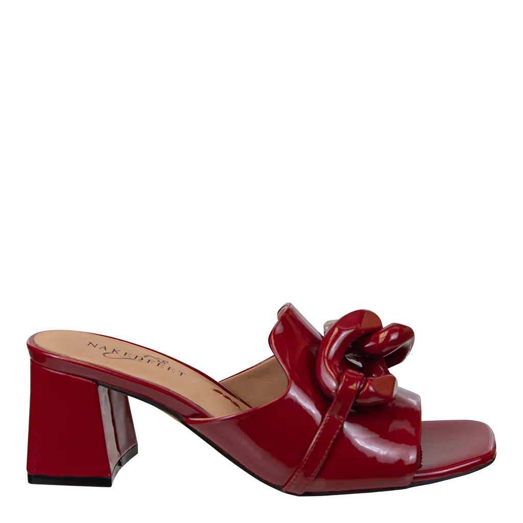 COTERIE in DEEP RED Heeled Sandals