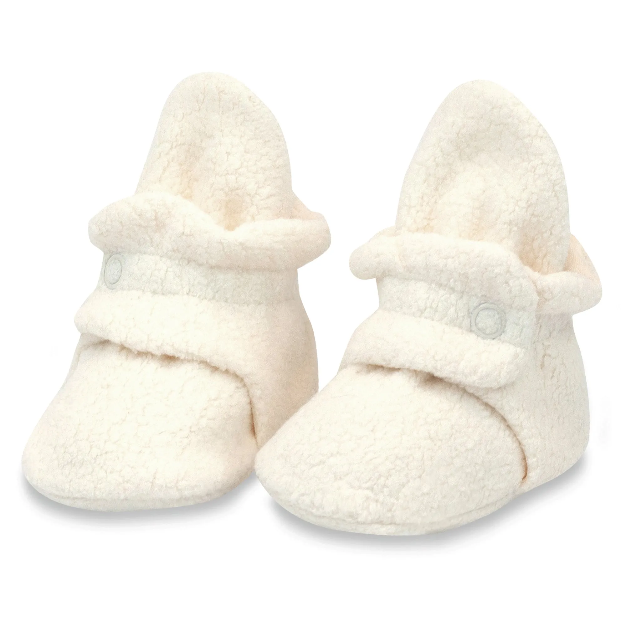 Cozie Fleece Gripper Baby Bootie - Cream