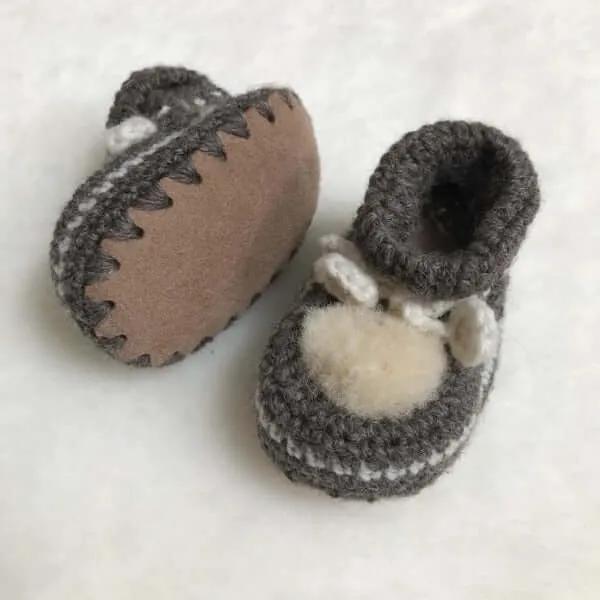 Crochet Booties & Beanie Set