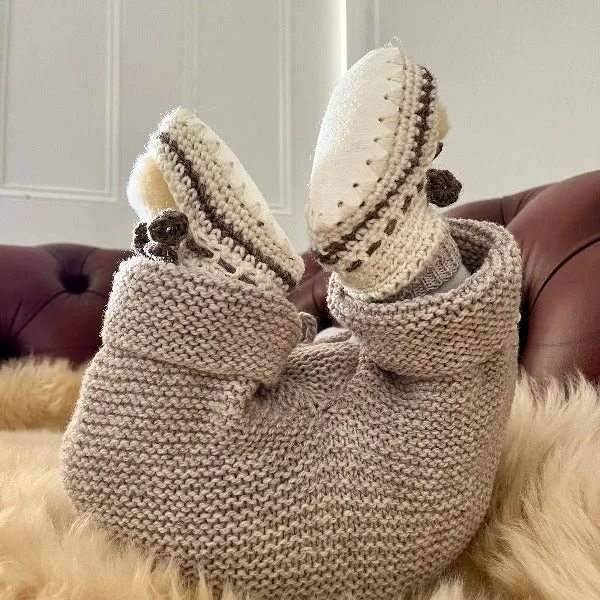 Crochet Booties & Beanie Set