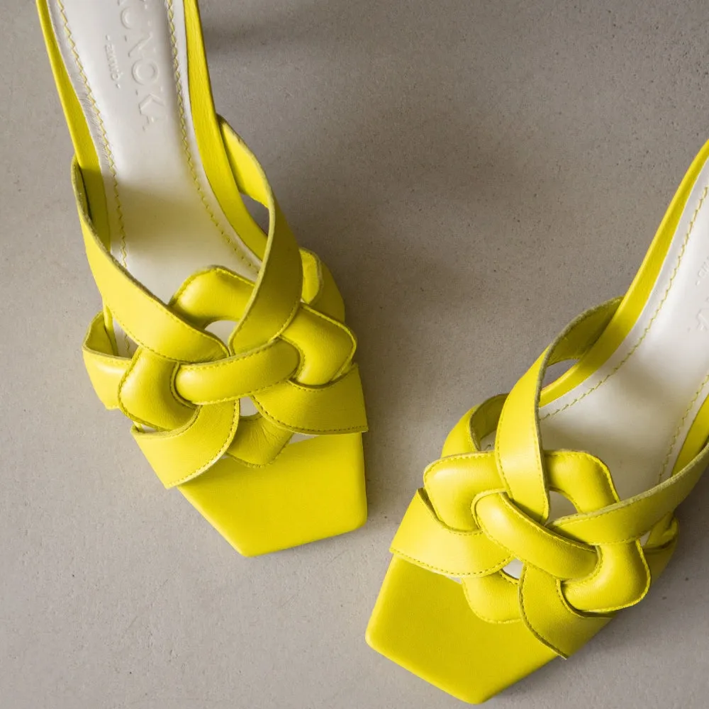 CYNTHIA high heel sandal - Lemon