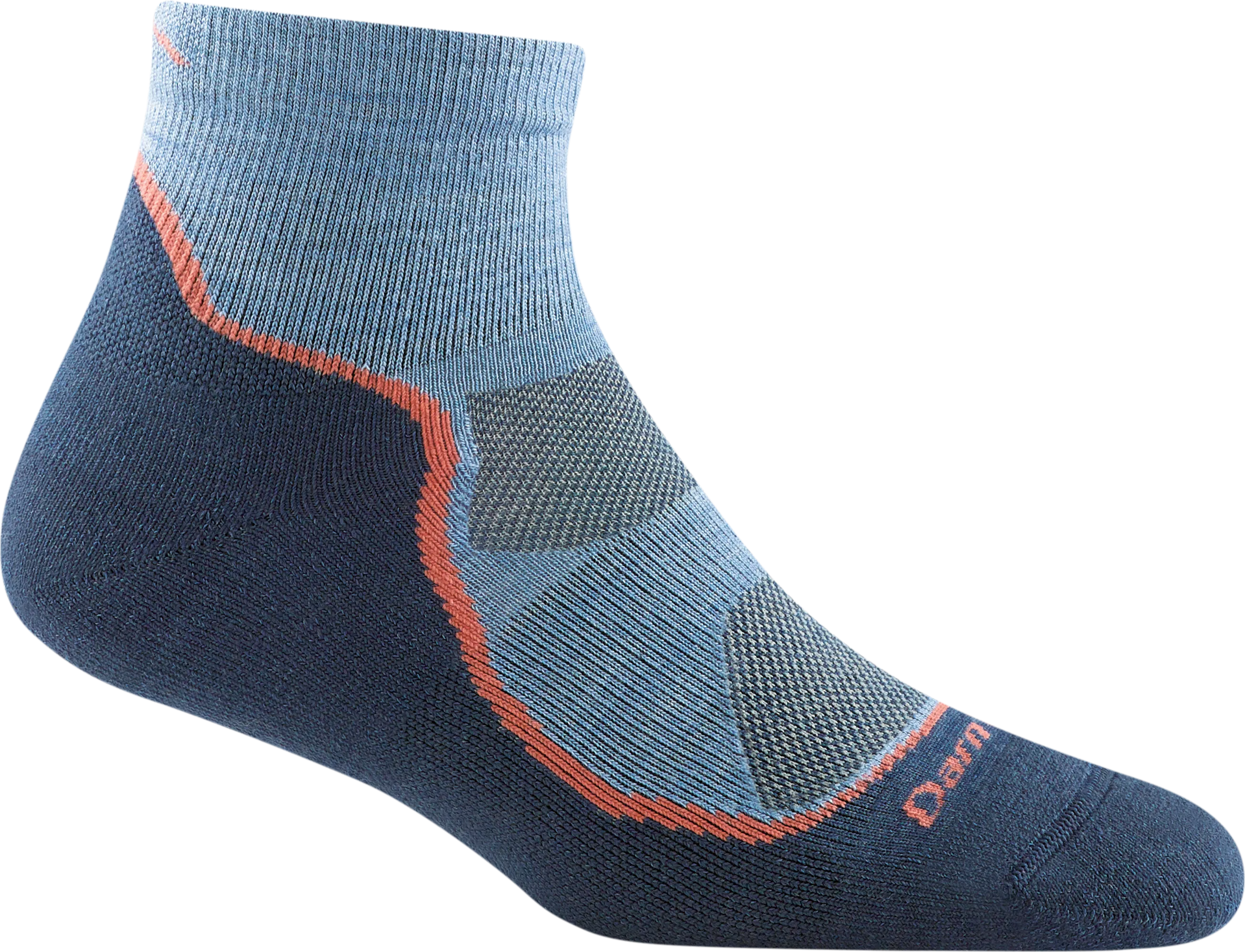 Darn Tough Women&#x27;s Light Hiker 1/4 Lightweight Hiking Sock Denim | Buy Darn Tough Women&#x27;s Light Hiker 1/4 Lightweight Hiking Sock Denim here | Outnorth