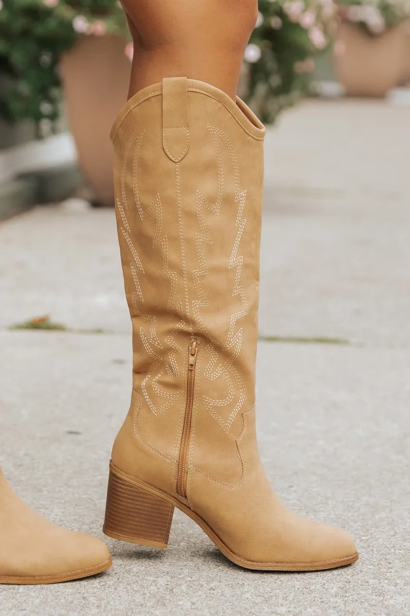 Dirty Laundry Upwind Western Boots - Camel