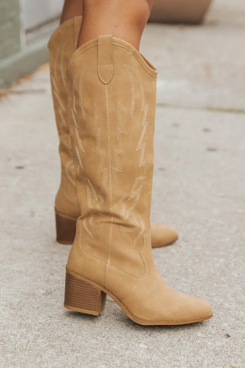 Dirty Laundry Upwind Western Boots - Camel