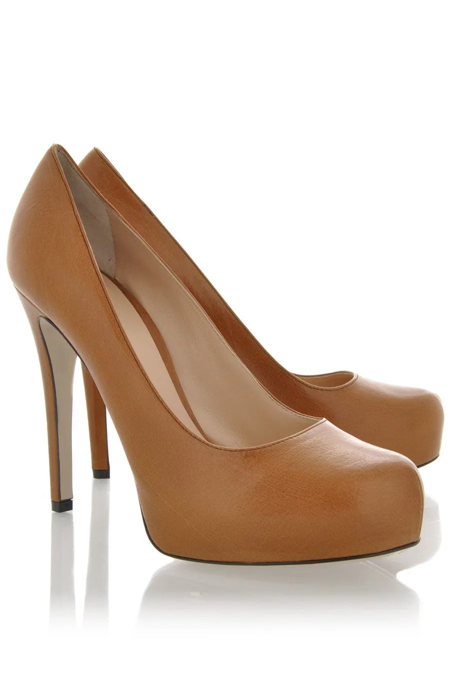 Dolce & Gabbana CARAMELLO Decollette Bufalo Leather Pumps