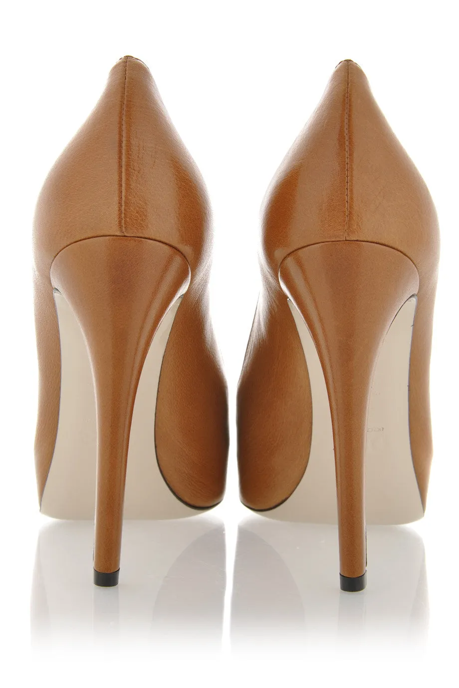 Dolce & Gabbana CARAMELLO Decollette Bufalo Leather Pumps