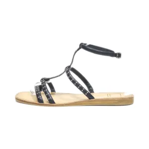 Dolce Vita Flat Sandals Leather Black Colour For Women