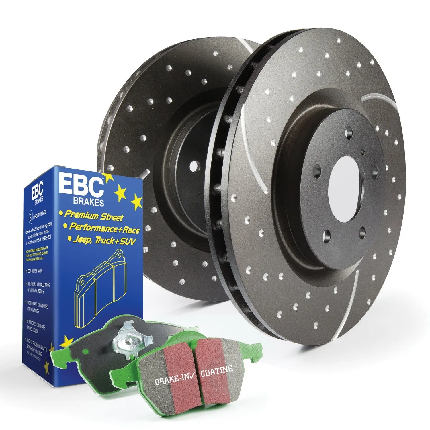 EBC Brakes S10KF1666 S10 Kits Greenstuff 2000 and GD Rotors