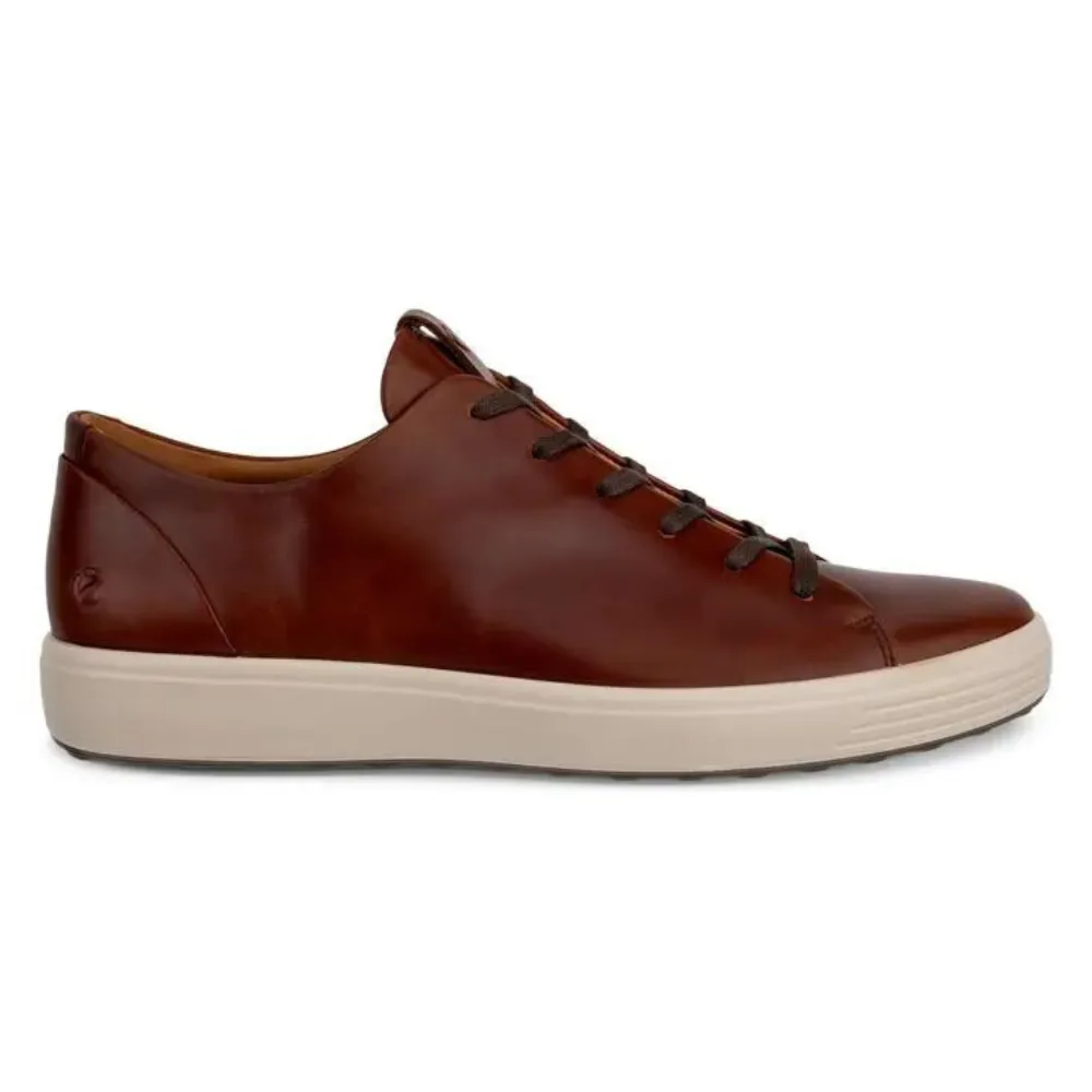 Ecco Soft 7 Plain Lace Cognac Sneaker (Men's)