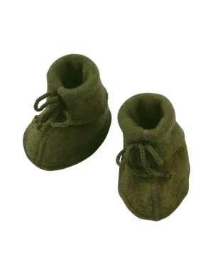 ENGEL - wool fleece baby booties - reed