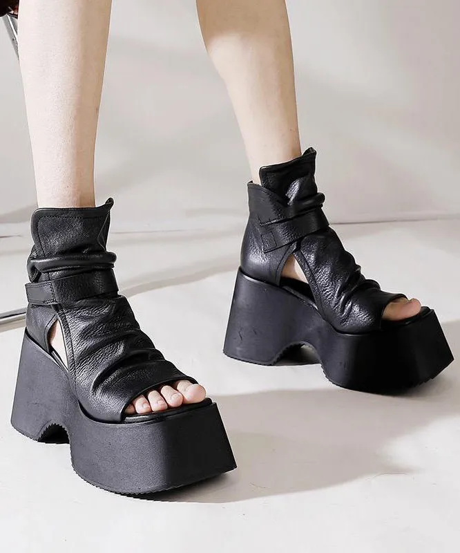 Fashion Black Sandals Platform Sandals