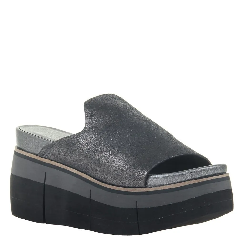 FLOW in PEWTER Platform Sandals