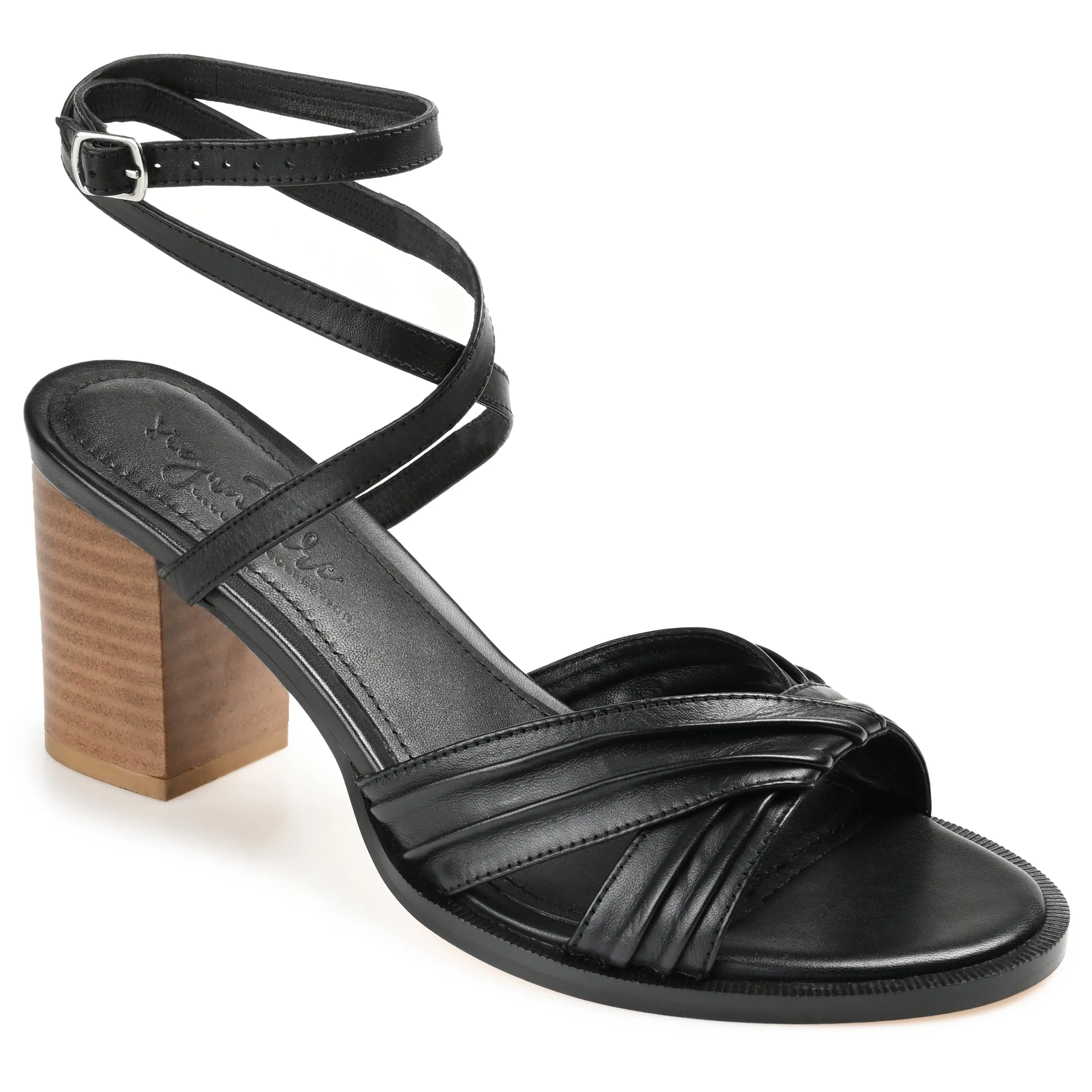 FREEDA STRAPPY HEELED SANDALS IN LEATHER