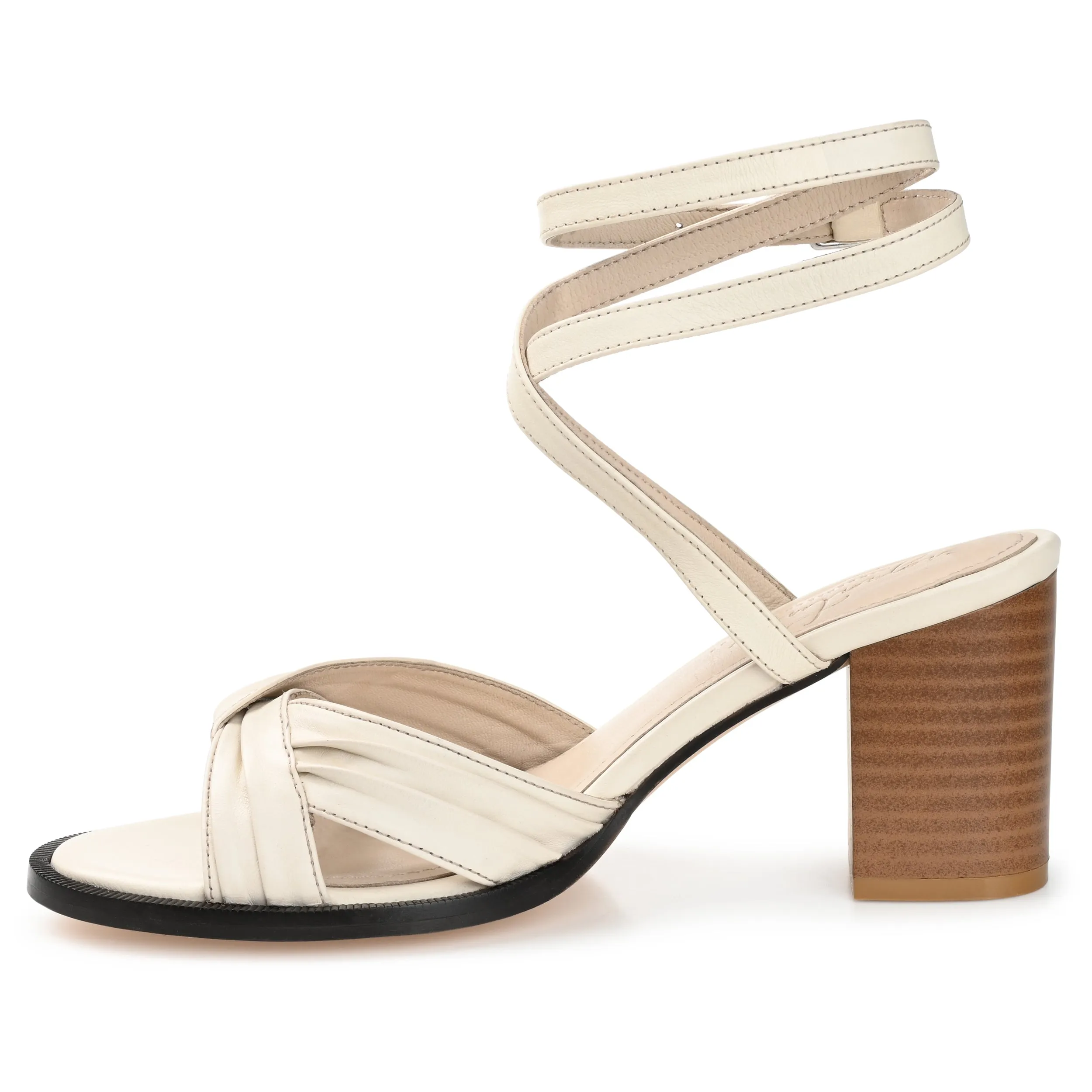 FREEDA STRAPPY HEELED SANDALS IN LEATHER