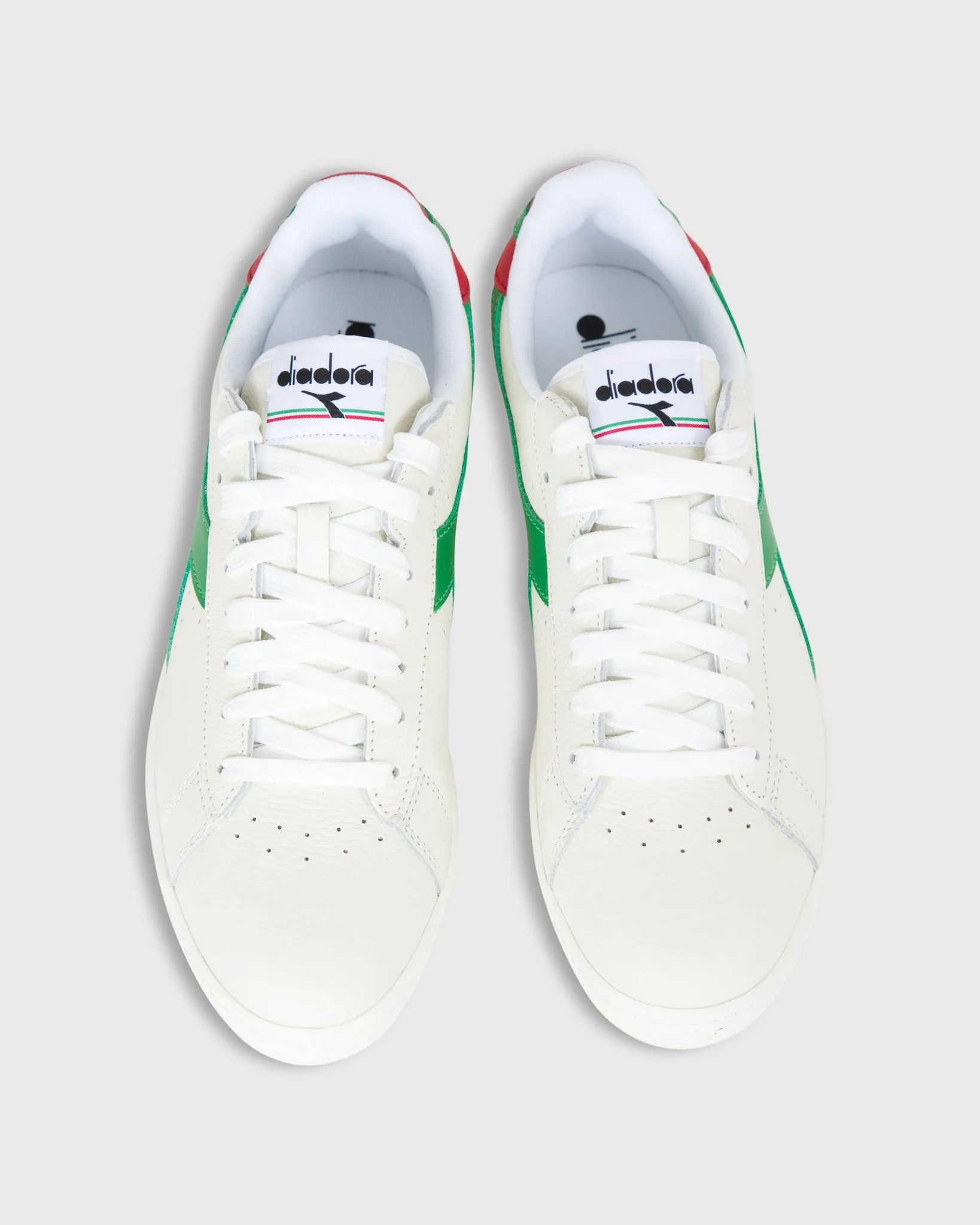 Game L Low Sneaker in White/Meadow Green