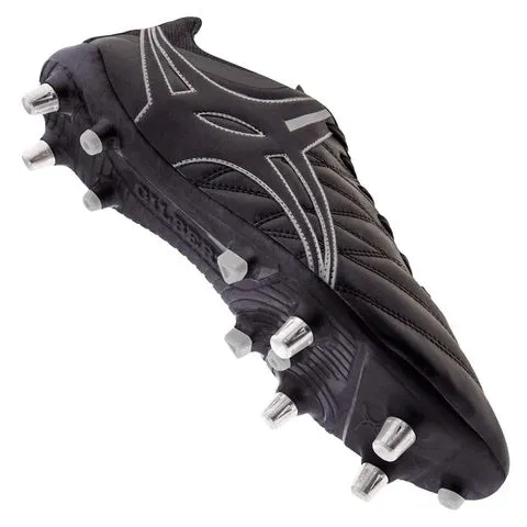 Gilbert Kaizen 1.0 Power 6S SG Rugby Boots, Black