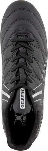 Gilbert Kaizen 1.0 Power 6S SG Rugby Boots, Black