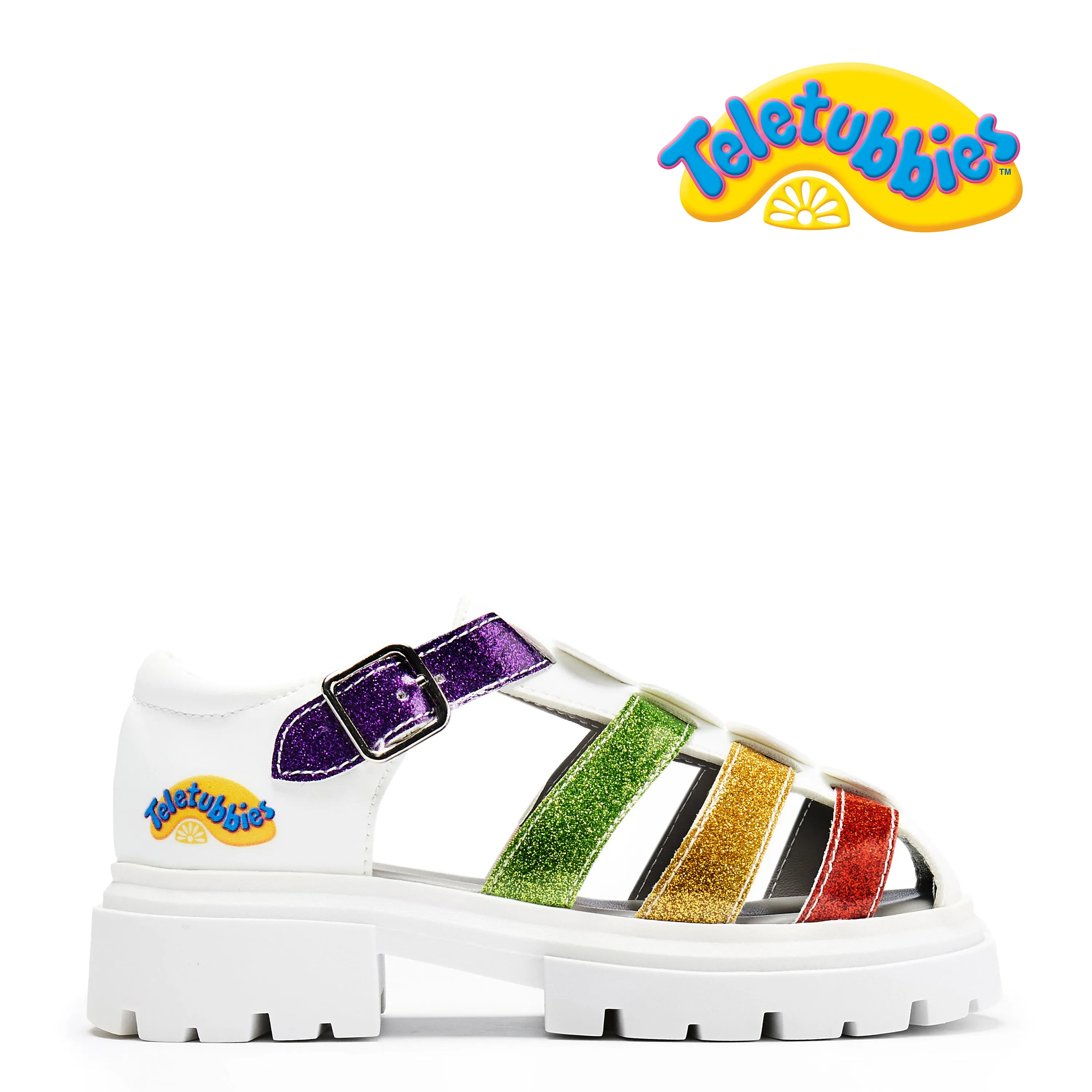 Glitter Trumpets Teletubbies Kidz Sandals - White