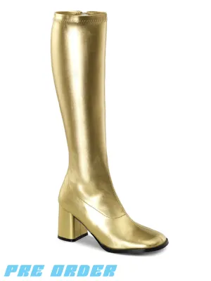 GOGO 300 BOOTS - GOLD STRETCH ✰ PRE ORDER ✰