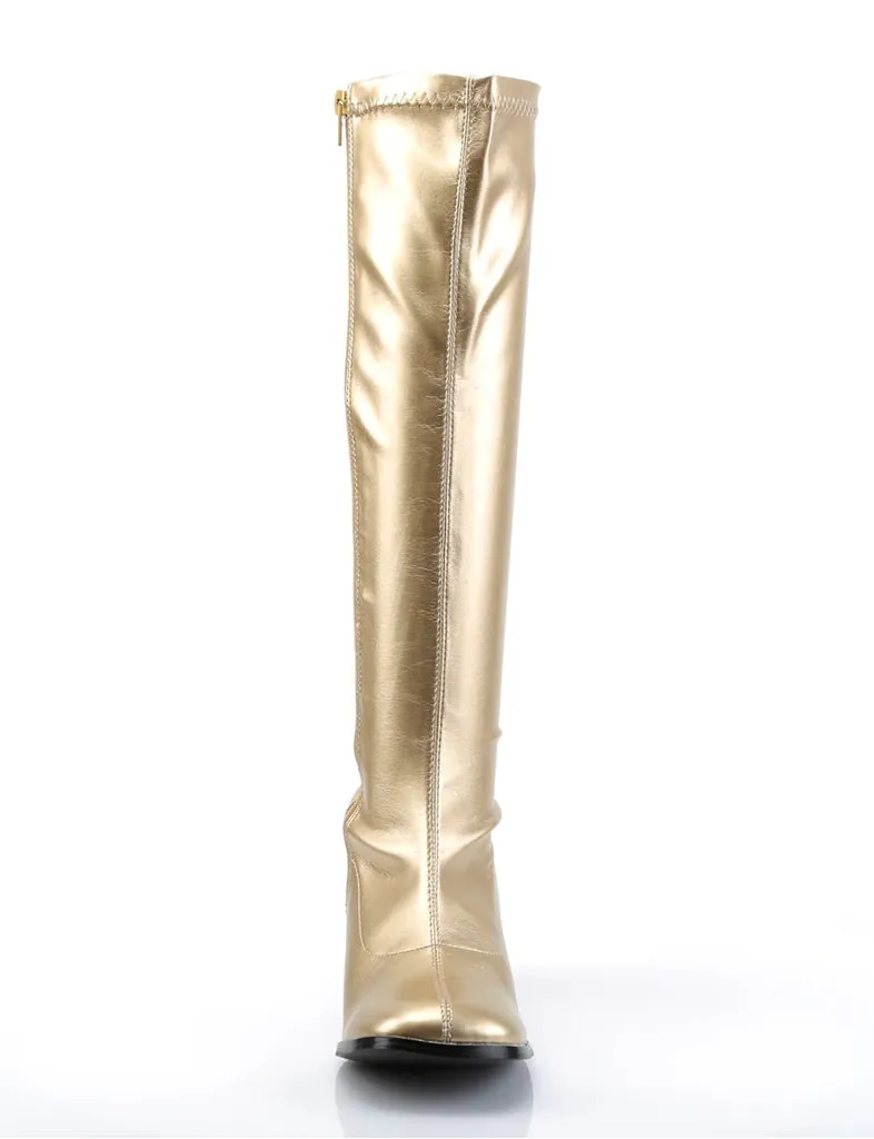 GOGO 300 BOOTS - GOLD STRETCH ✰ PRE ORDER ✰