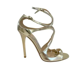 Gold Heeled Sandals - 9.5