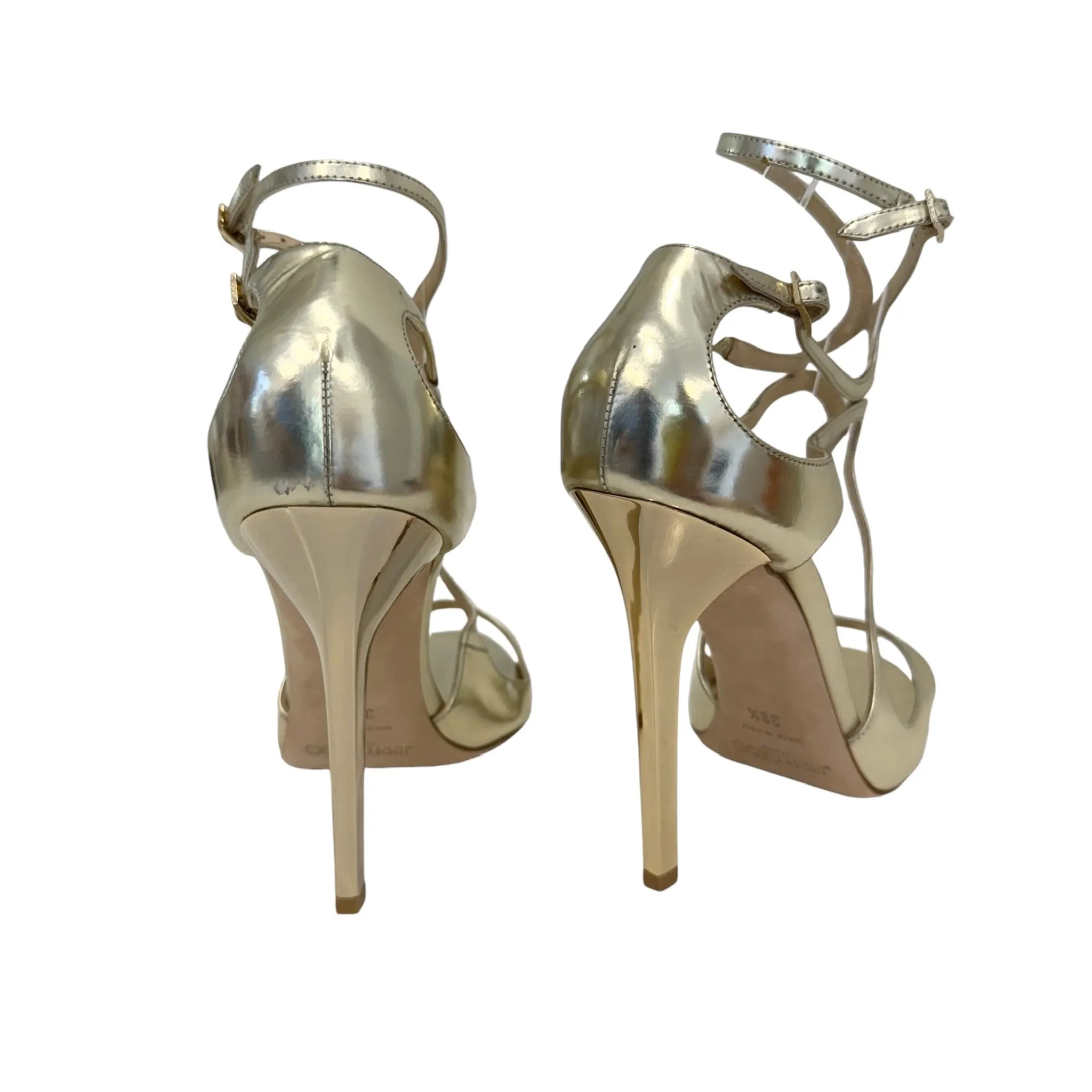 Gold Heeled Sandals - 9.5